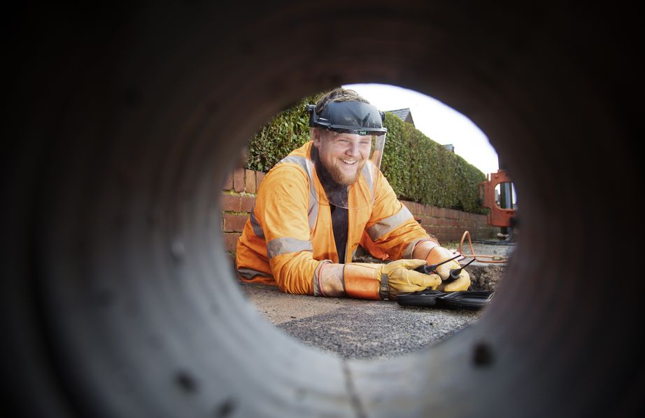 WPD engineer through a tunnel