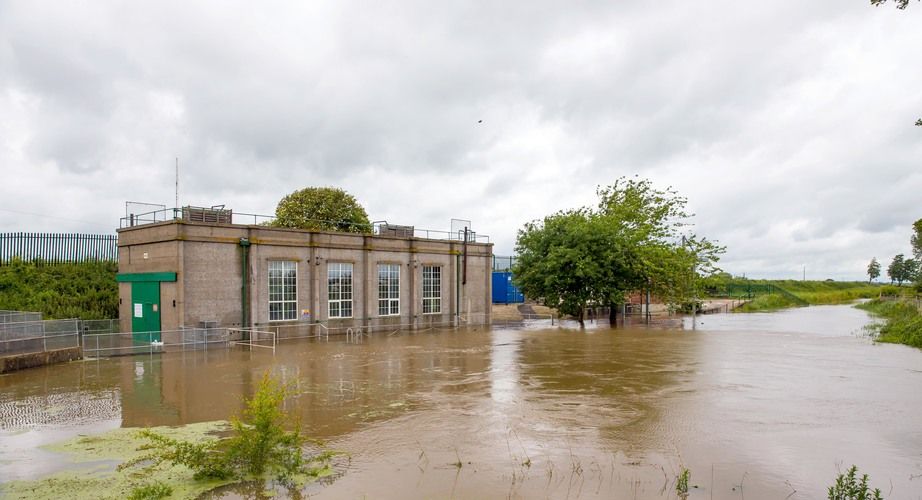 Substation in flood